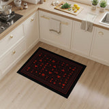 Red Pixel Dice Geometric Area Rug