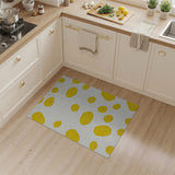 Playful Yellow Polka Dot Tufted Area Rug