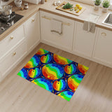 Rainbow Paint Palette Washable Area Rug