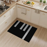 Bold Geometric Modern Bold Black White Geometric Stripe Rug