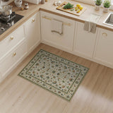 Multi-color and Patterns Ivory Persian Floral Vine Area Rug