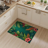 Verdant Jungle Hibiscus Area Rug