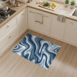 Swirl Abstract Area Blue Swirl Abstract Area Rug
