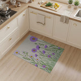 Vintage Purple Daisy Meadow Area Rug