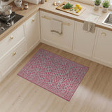 Geometric Modern Pink Geometric Trellis Area Rug