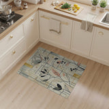 Geometric Abstract Floral Area Rug