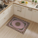 Pink Ornate Floral Vintage Area Rug
