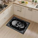 Ornate Gothic Skull Starry Night Rug
