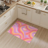 Abstract Area Vibrant Wave Abstract Area Rug