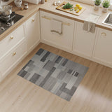 Modern Geometric Grey Abstract Area Rug