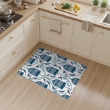 Blue Birdcage Washable Area Rug