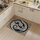 Yin-Yang Tribal Border Tufted Rug