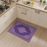 Purple Traditional Persian Purple Traditional Persian Floral Area Rug