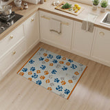 Playful Multi-Color Paw Print Area Rug