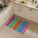 Vibrant Rainbow Serape Stripe Area Rug