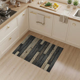 Rustic Farmhouse Rustic Barnwood Plank Area Rug