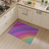 Vibrant Rainbow Diagonal Stripe Area Rug