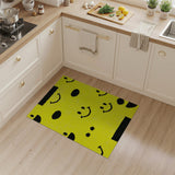 Playful Yellow Smiley Faces Area Rug