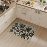 Ornate Gold Grape Vine Floral Rug