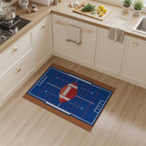 Blue and Teal Football Field Area Rug