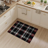 Red Bold Red Black Plaid Area Rug