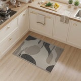Abstract Neutral Organic Shapes Area Rug