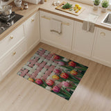 Vibrant Tulip Basket Weave Area Rug