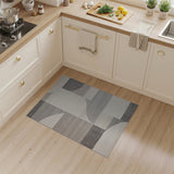 Geometric Modern Grey Abstract Grey Geometric Area Rug