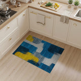 Multi-color and Patterns Abstract Geometric Blue Yellow Area Rug