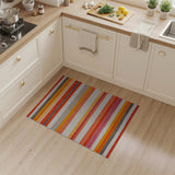 Geometric Modern Vibrant Multi-Color Horizontal Stripe Area Rug