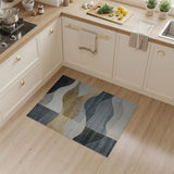 Multi-color and Patterns Abstract Wavy Layers Area Rug