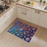 Vibrant Seashell Starfish Area Rug