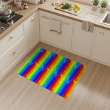 Rainbow Mountain River Washable Area Rug