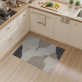 Wavy Striped Grey Area Rug