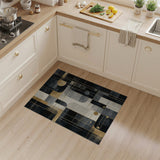 Gold Geometric Abstract Area Rug