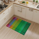 Vibrant Rainbow Plaid Area Rug
