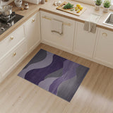 Purple Abstract Area Purple Wave Abstract Area Rug