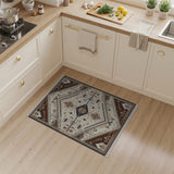 Brown Tan Southwestern Geometric Area Rug