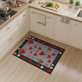 Pixel Love Hearts Area Rug