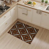 Orange Orange Geometric Southwestern Area Rug