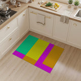 Multi-color and Patterns Geometric Modern Vibrant Multi-Color Geometric Block Area Rug