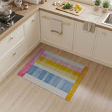 Vibrant Watercolor Stripe Multi-Color Area Rug