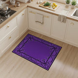 Purple Purple Ornate Persian Border Rug