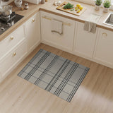 Bold Black Grid Plaid Area Rug