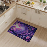 Enchanted Purple Forest Path Rug