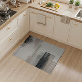 Modern Grey Geometric Abstract Area Rug