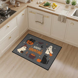 Grey Happy Haunting Halloween Area Rug