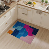 Bold Curved Geometric Multi-Color Area Rug