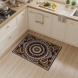 Intricate Brown Mandala Persian Area Rug