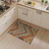 Orange Chevron Zigzag Southwestern Rug